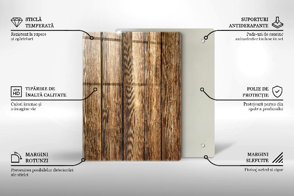 Planche à découper verre Des fleurs sur les planches