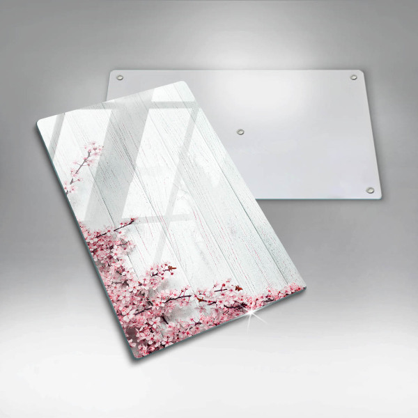 Planche à découper verre Des fleurs sur les planches