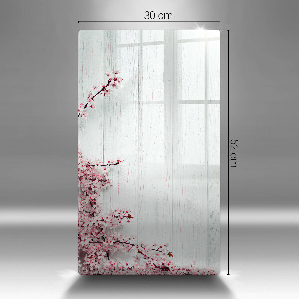 Planche à découper verre Des fleurs sur les planches