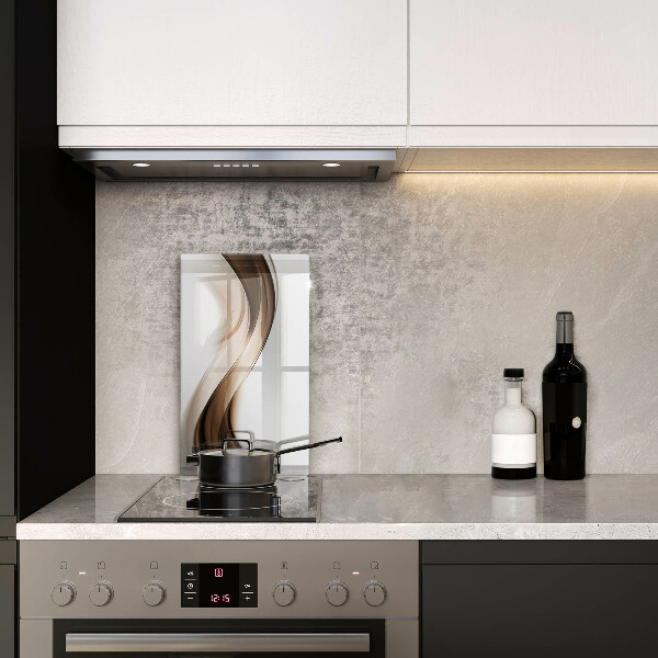 Planche à découper verre Lignes brunes abstraites