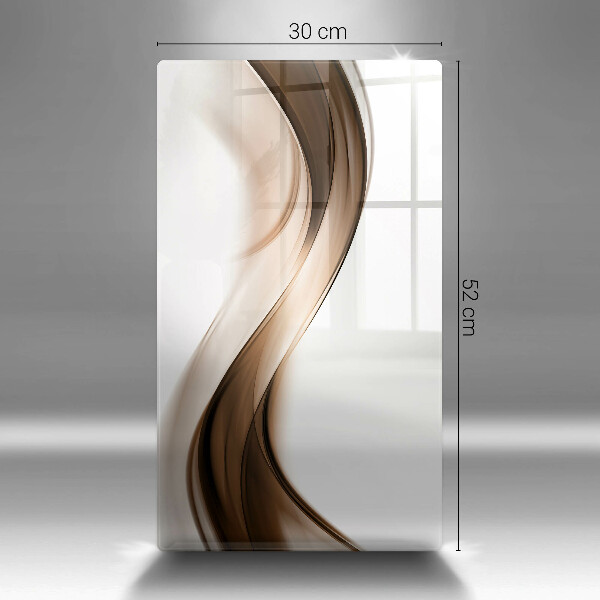 Planche à découper verre Lignes brunes abstraites