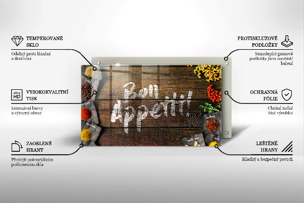 Protège plaque de cuisson Panneaux d'inscription Bon Appetit
