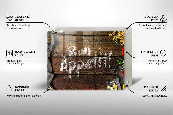 Protège plaque de cuisson Panneaux d'inscription Bon Appetit