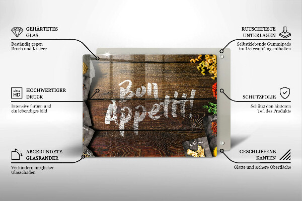 Protège plaque de cuisson Panneaux d'inscription Bon Appetit