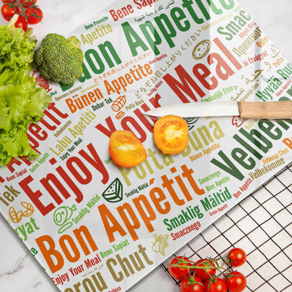 Protège plaque de cuisson Sous-titres Bon appétit langues