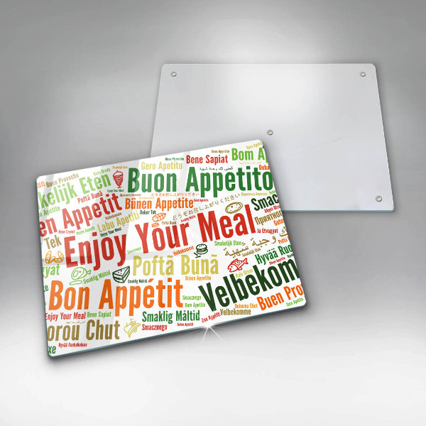 Protège plaque de cuisson Sous-titres Bon appétit langues