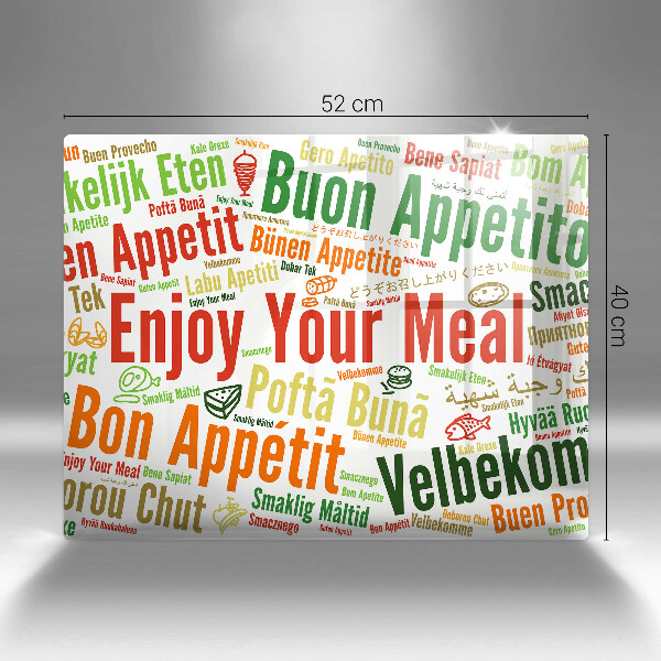 Protège plaque de cuisson Sous-titres Bon appétit langues