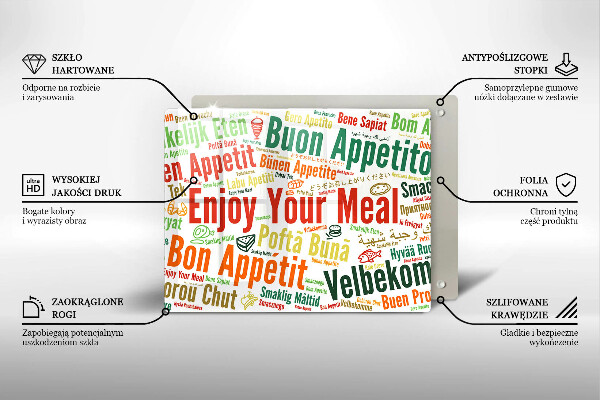 Protège plaque de cuisson Sous-titres Bon appétit langues