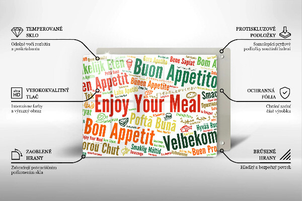 Protège plaque de cuisson Sous-titres Bon appétit langues