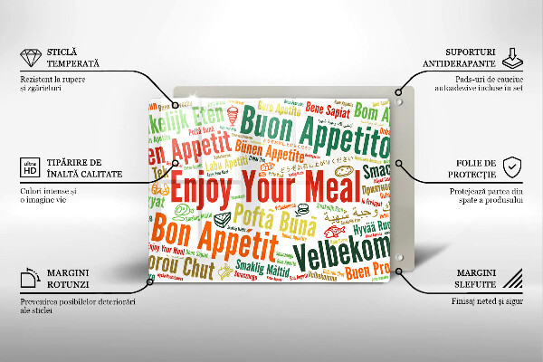 Protège plaque de cuisson Sous-titres Bon appétit langues