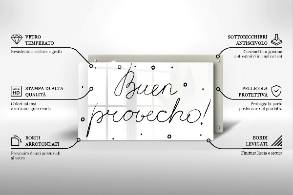 Protège plaque de cuisson Buen provecho!