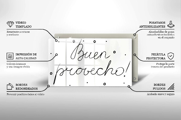 Protège plaque de cuisson Buen provecho!