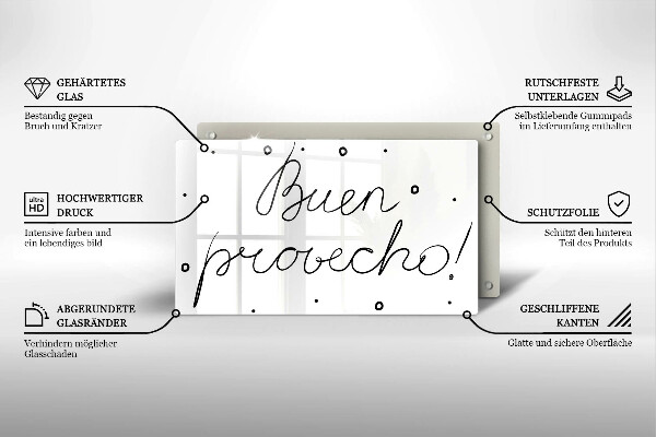 Protège plaque de cuisson Buen provecho!