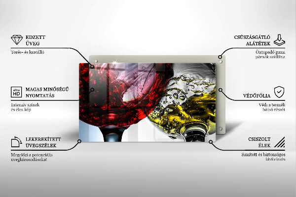 Protège plaque de cuisson Verres de vin