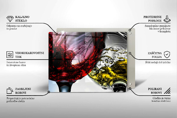 Protège plaque de cuisson Verres de vin