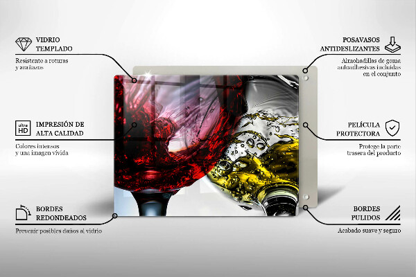 Protège plaque de cuisson Verres de vin