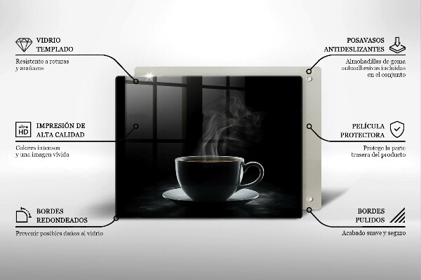 Protège plaque de cuisson Tasse de café chaude