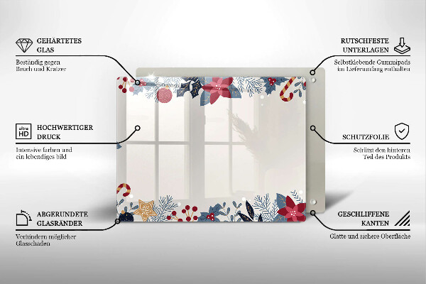 Protège plaque de cuisson décorations de Noël