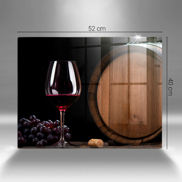 Protège plaque de cuisson Verre à vin en tonneau