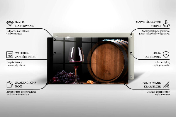 Protège plaque de cuisson Verre à vin en tonneau