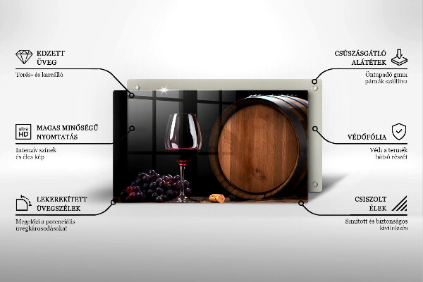 Protège plaque de cuisson Verre à vin en tonneau