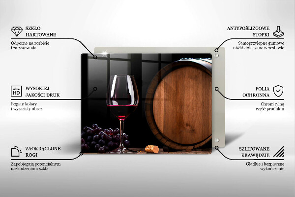 Protège plaque de cuisson Verre à vin en tonneau