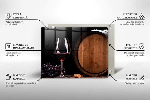 Protège plaque de cuisson Verre à vin en tonneau