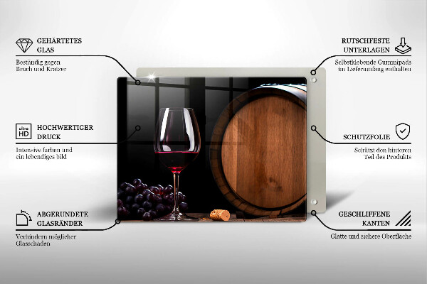 Protège plaque de cuisson Verre à vin en tonneau