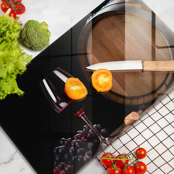 Protège plaque de cuisson Verre à vin en tonneau