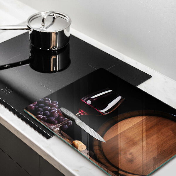 Protège plaque de cuisson Verre à vin en tonneau