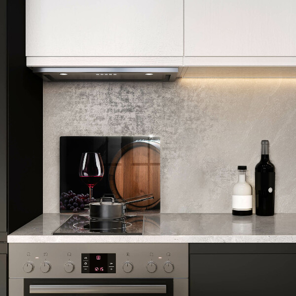 Protège plaque de cuisson Verre à vin en tonneau