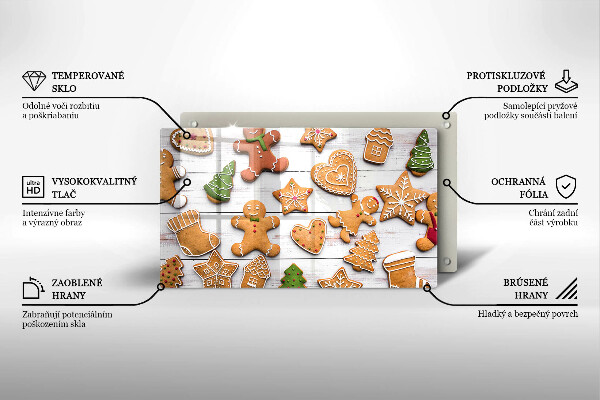 Protège plaque de cuisson Pain d'épice de Noël