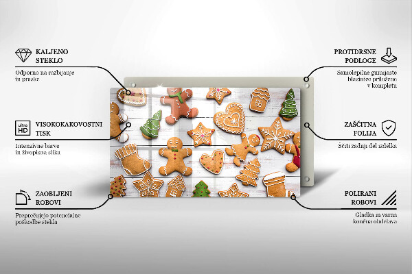 Protège plaque de cuisson Pain d'épice de Noël