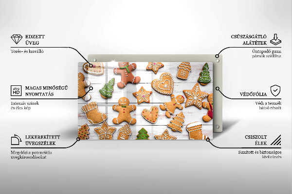 Protège plaque de cuisson Pain d'épice de Noël