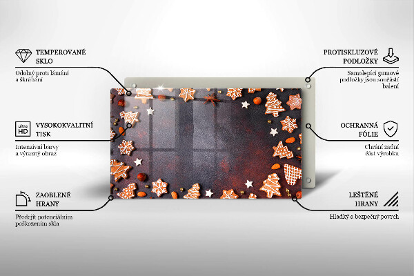 Protège plaque de cuisson Noël en pain d'épice