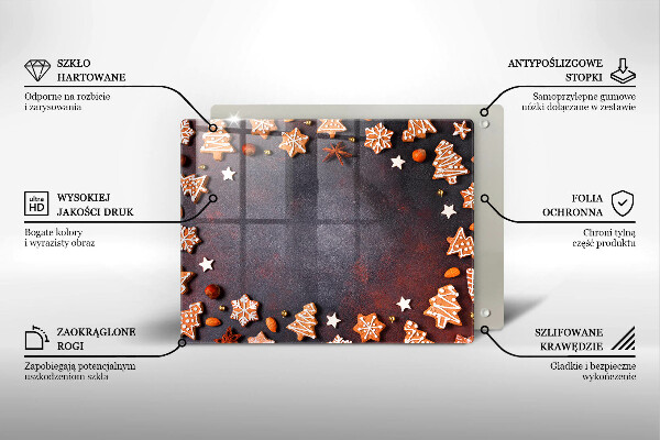 Protège plaque de cuisson Noël en pain d'épice