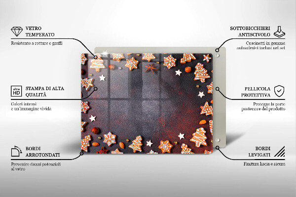 Protège plaque de cuisson Noël en pain d'épice