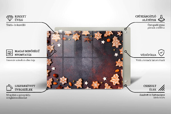 Protège plaque de cuisson Noël en pain d'épice