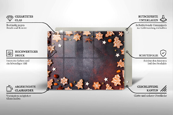 Protège plaque de cuisson Noël en pain d'épice