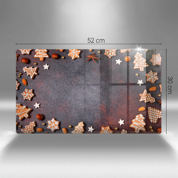 Protège plaque de cuisson Noël en pain d'épice