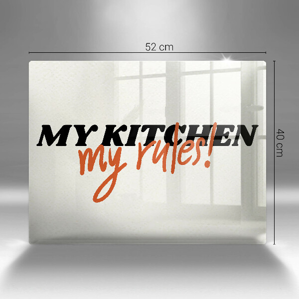 Protège plaque de cuisson My kitchen my rules