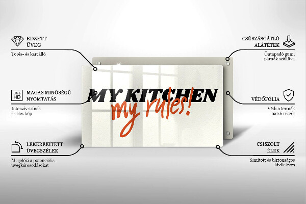 Protège plaque de cuisson My kitchen my rules