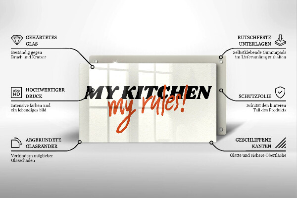 Protège plaque de cuisson My kitchen my rules