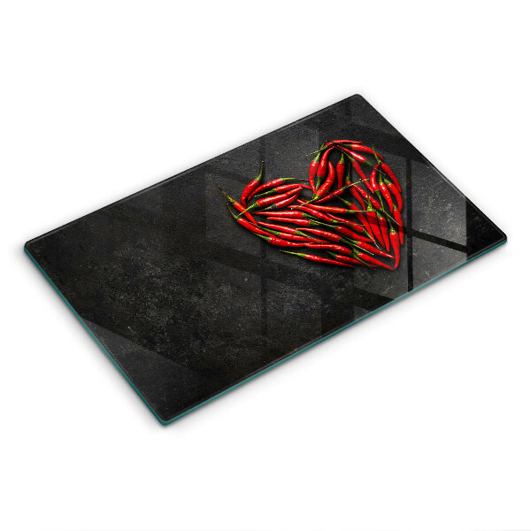 Protège plaque de cuisson Coeur de piment