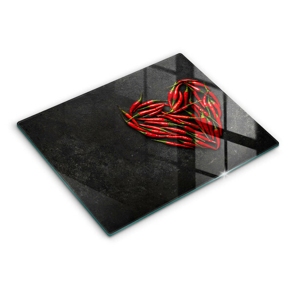 Protège plaque de cuisson Coeur de piment