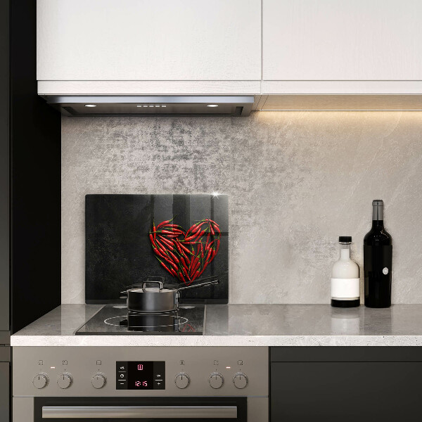 Protège plaque de cuisson Coeur de piment