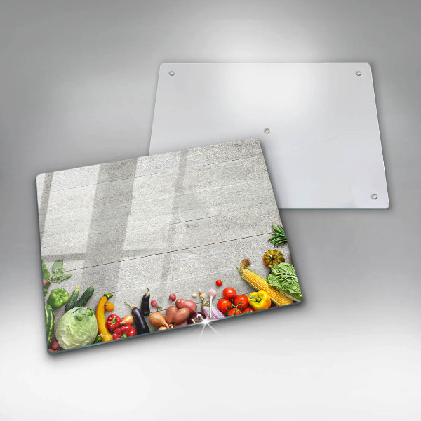 Protège plaque de cuisson Légumes sur planches