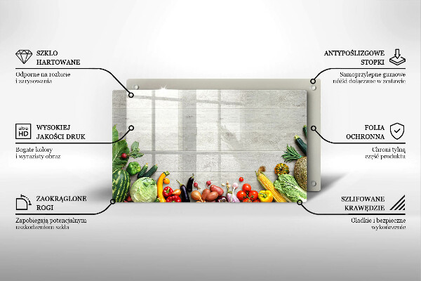 Protège plaque de cuisson Légumes sur planches