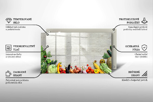 Protège plaque de cuisson Légumes sur planches