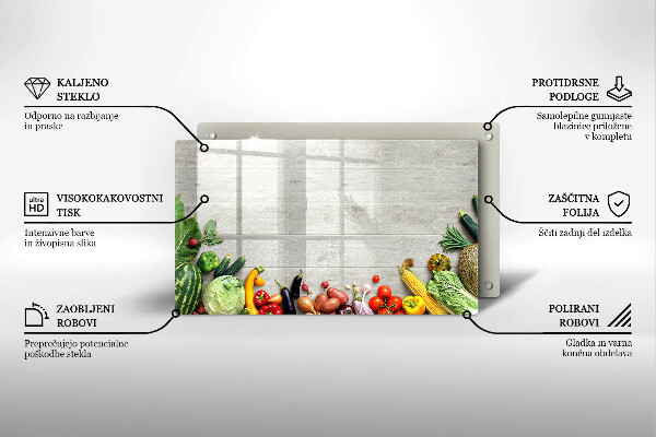Protège plaque de cuisson Légumes sur planches